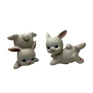 Homco Pair of Playful Bunnies #1454
